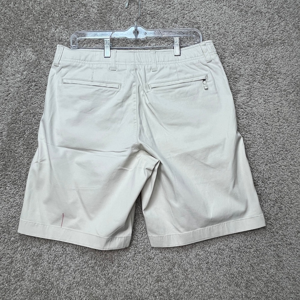 LL Bean Shorts Mens 33 Cream White Classic Fit Flat Front Stretch Waistband NEW - Picture 3 of 16